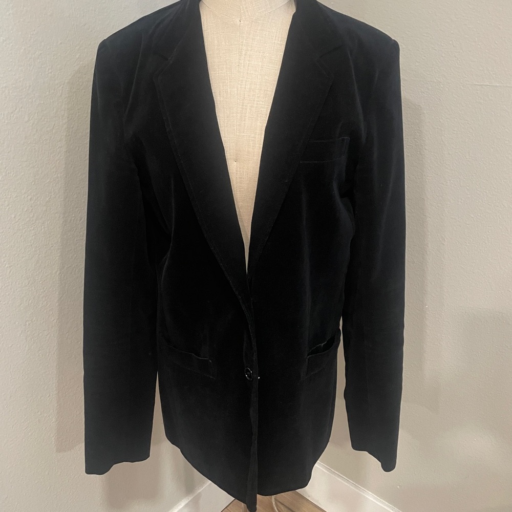 Black Velvet Suit Jacket Sz14